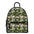 Vanilla Flower And Coconut Pattern Print Leather Backpack