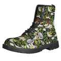 Vanilla Flower And Coconut Pattern Print Lace-Up Boots