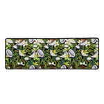 Vanilla Flower And Coconut Pattern Print Long Kitchen Mat
