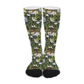 Vanilla Flower And Coconut Pattern Print Long Socks
