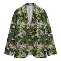 Vanilla Flower And Coconut Pattern Print Men's Blazer