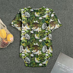 Vanilla Flower And Coconut Pattern Print Men's Bodysuit