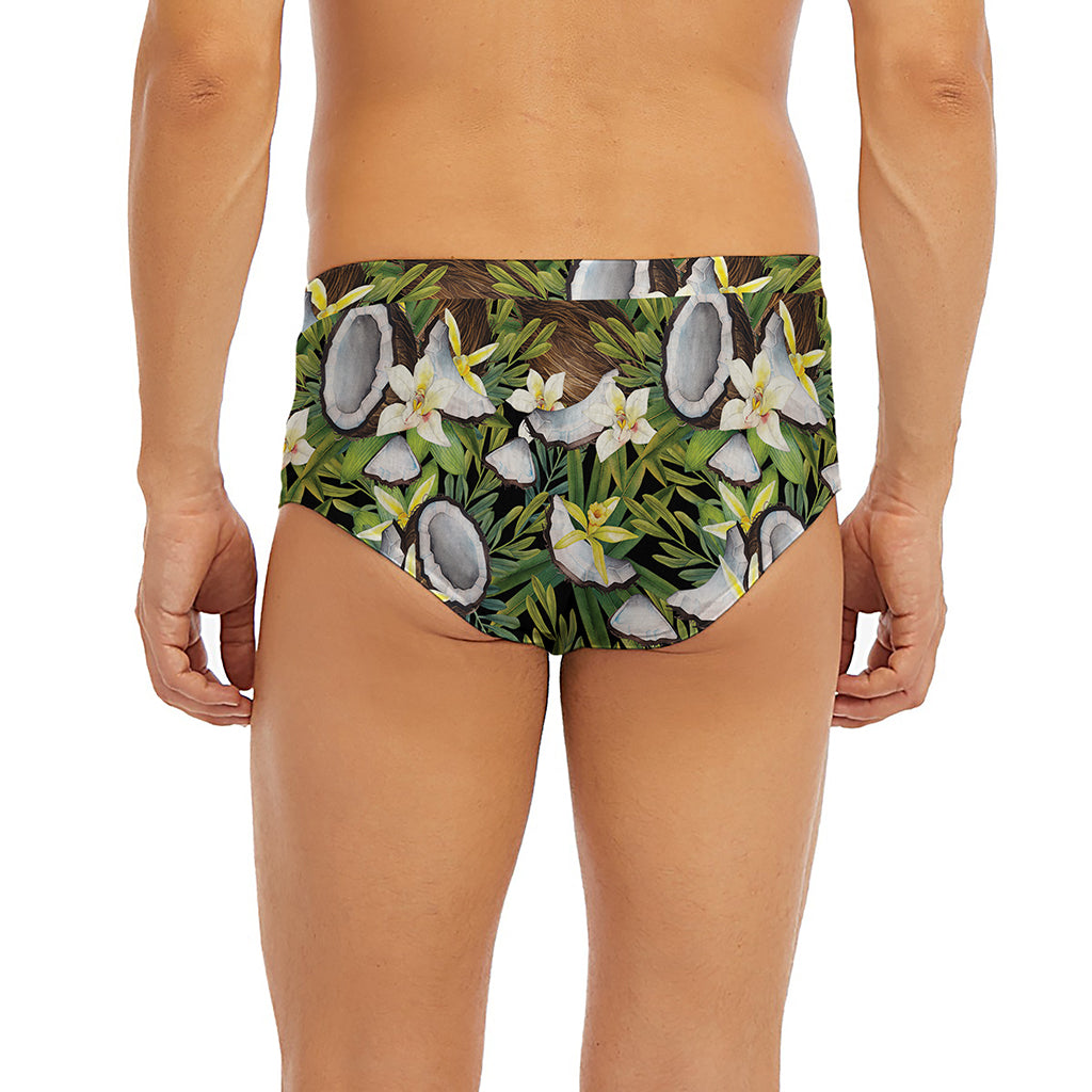 Vanilla Flower And Coconut Pattern Print Men's Briefs