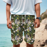 Vanilla Flower And Coconut Pattern Print Men's Cargo Shorts