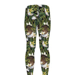 Vanilla Flower And Coconut Pattern Print Men's leggings