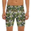 Vanilla Flower And Coconut Pattern Print Men's Long Boxer Briefs