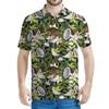 Vanilla Flower And Coconut Pattern Print Men's Polo Shirt