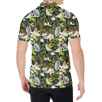 Vanilla Flower And Coconut Pattern Print Men's Shirt