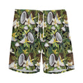 Vanilla Flower And Coconut Pattern Print Men's Athletic Shorts