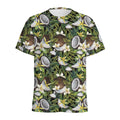 Vanilla Flower And Coconut Pattern Print Men's Athletic T-Shirt