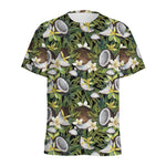 Vanilla Flower And Coconut Pattern Print Men's Sports T-Shirt