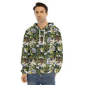 Vanilla Flower And Coconut Pattern Print Men's Velvet Pullover Hoodie