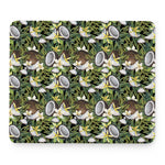 Vanilla Flower And Coconut Pattern Print Mouse Pad