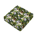 Vanilla Flower And Coconut Pattern Print Outdoor Seat Cushion Cover