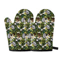 Vanilla Flower And Coconut Pattern Print Oven Mitts