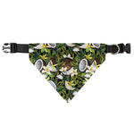 Vanilla Flower And Coconut Pattern Print Over The Collar Dog Bandana