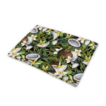 Vanilla Flower And Coconut Pattern Print Pet Cooling Mat Cover