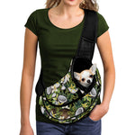 Vanilla Flower And Coconut Pattern Print Pet Sling Carrier