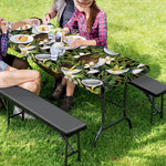 Vanilla Flower And Coconut Pattern Print Picnic Table Cover