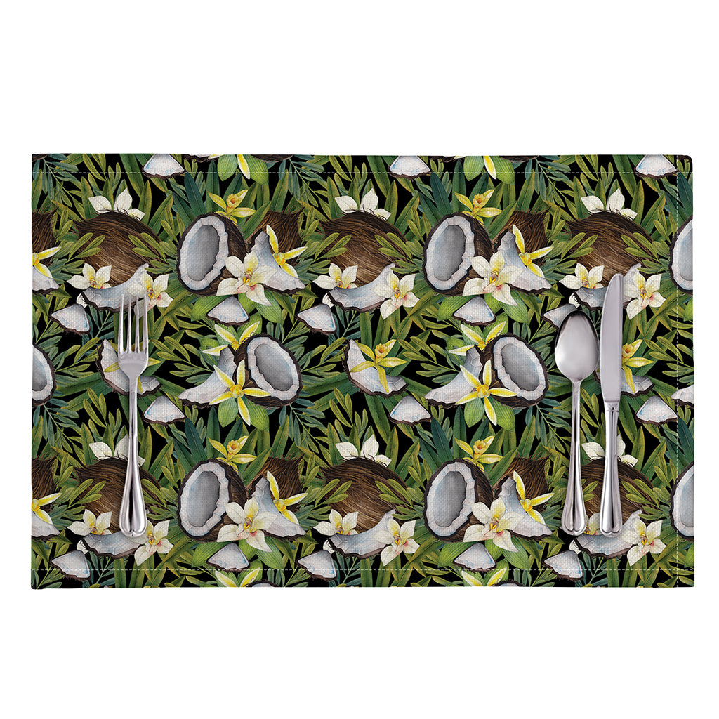 Vanilla Flower And Coconut Pattern Print Placemat