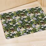 Vanilla Flower And Coconut Pattern Print Polyester Doormat