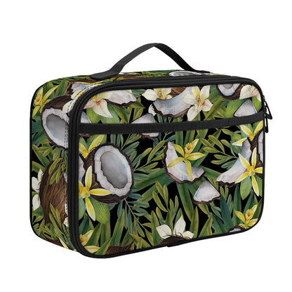 Vanilla Flower And Coconut Pattern Print Portable Lunch Bag