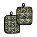 Vanilla Flower And Coconut Pattern Print Pot Holders