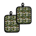 Vanilla Flower And Coconut Pattern Print Pot Holders