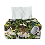 Vanilla Flower And Coconut Pattern Print Rectangle Tissue Box Cover