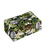 Vanilla Flower And Coconut Pattern Print Rectangle Tissue Box Cover