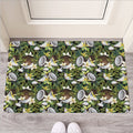 Vanilla Flower And Coconut Pattern Print Rubber Doormat
