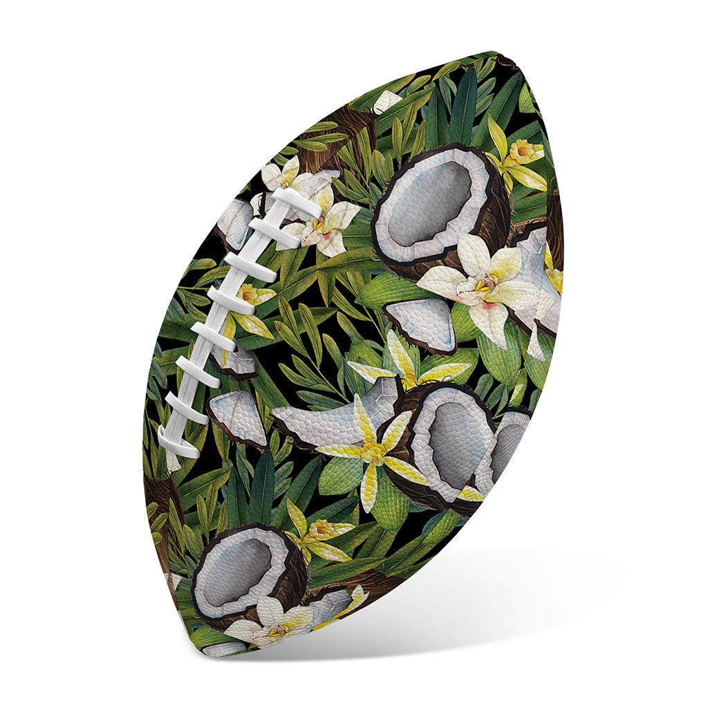 Vanilla Flower And Coconut Pattern Print Rugby Ball
