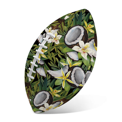 Vanilla Flower And Coconut Pattern Print Rugby Ball