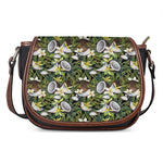 Vanilla Flower And Coconut Pattern Print Saddle Bag