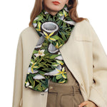 Vanilla Flower And Coconut Pattern Print Scarf