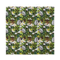 Vanilla Flower And Coconut Pattern Print Silk Bandana