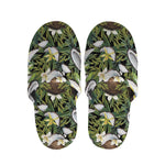 Vanilla Flower And Coconut Pattern Print Slippers