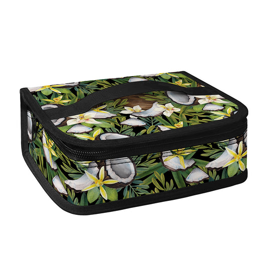 Vanilla Flower And Coconut Pattern Print Small Lunch Bag