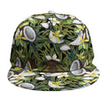 Vanilla Flower And Coconut Pattern Print Snapback Cap
