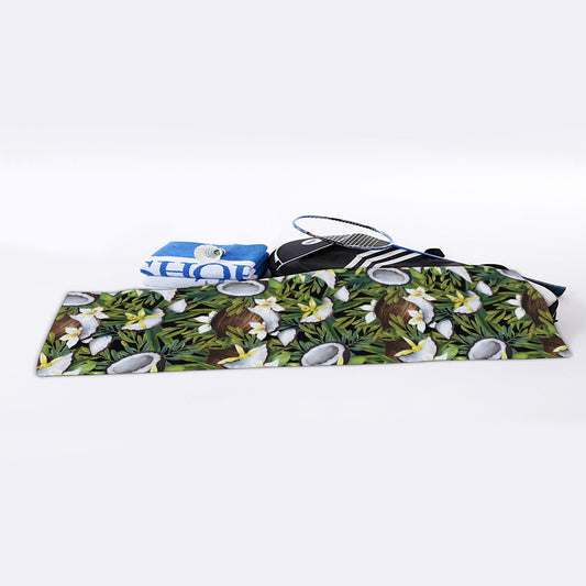 Vanilla Flower And Coconut Pattern Print Sports Towel