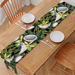 Vanilla Flower And Coconut Pattern Print Table Runner