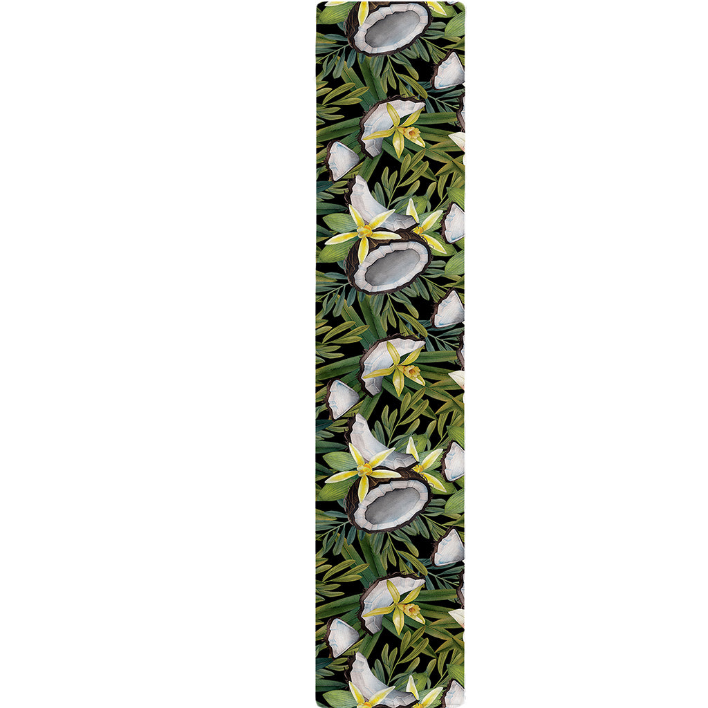Vanilla Flower And Coconut Pattern Print Table Runner