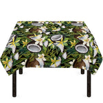 Vanilla Flower And Coconut Pattern Print Tablecloth