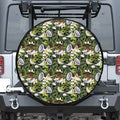 Vanilla Flower And Coconut Pattern Print Tire Cover