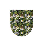Vanilla Flower And Coconut Pattern Print Toilet Lid Cover