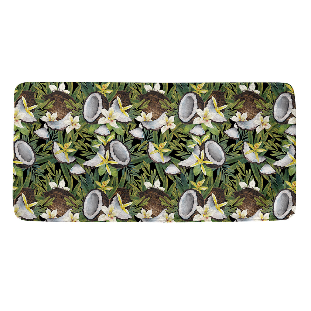 Vanilla Flower And Coconut Pattern Print Towel