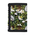 Vanilla Flower And Coconut Pattern Print Trifold Wallet