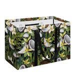 Vanilla Flower And Coconut Pattern Print Utility Tote Bag