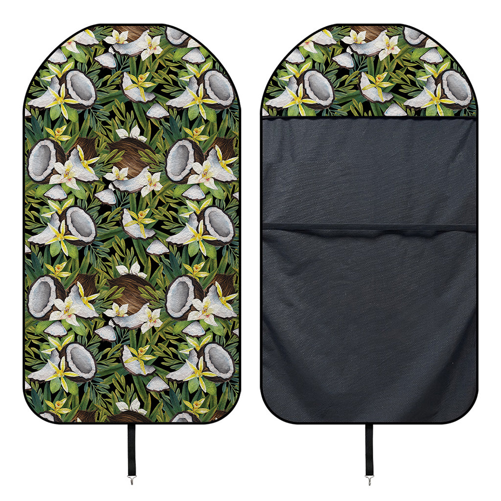 Vanilla Flower And Coconut Pattern Print Waterproof Car Seat Cover