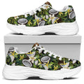 Vanilla Flower And Coconut Pattern Print White Chunky Shoes